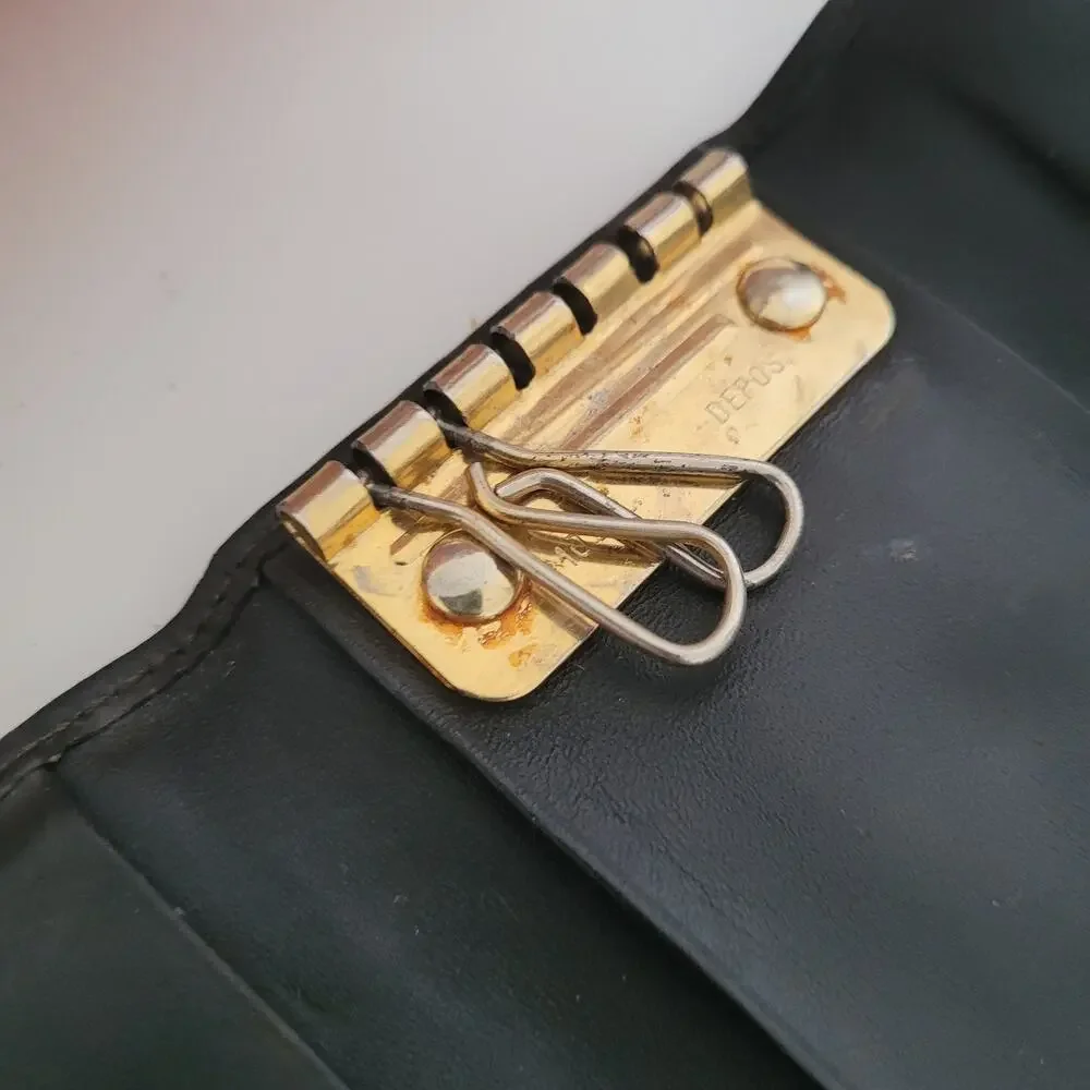 Dunhill Key Case Hooks‎ Holder Wallet Logo Black Trifold Designer Vintage Retro